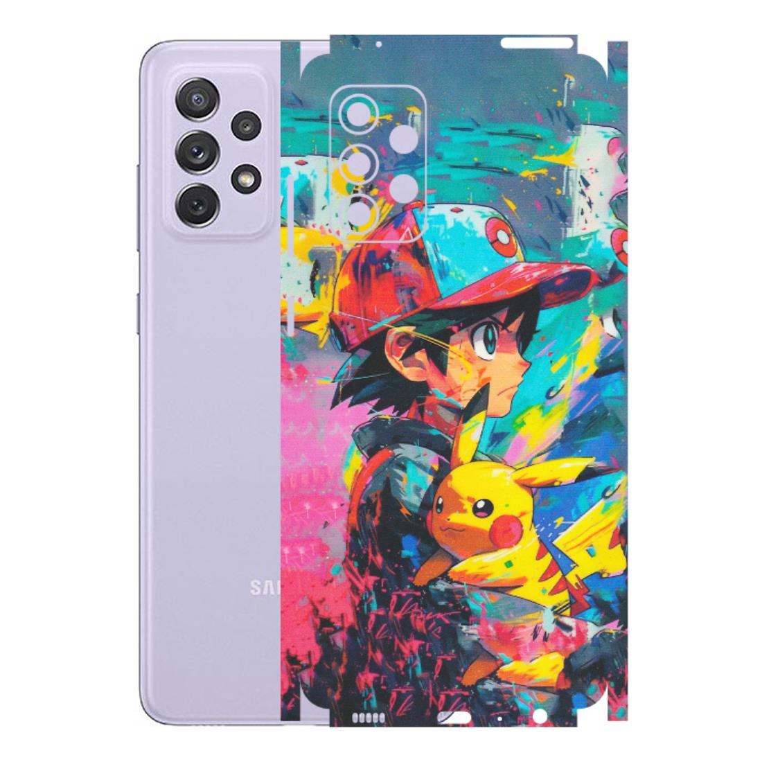 Samsung A/S Series Phone Skins (All Models) - Ash & Pikachu - Matte Finish (M-26) Samsung Galaxy A72