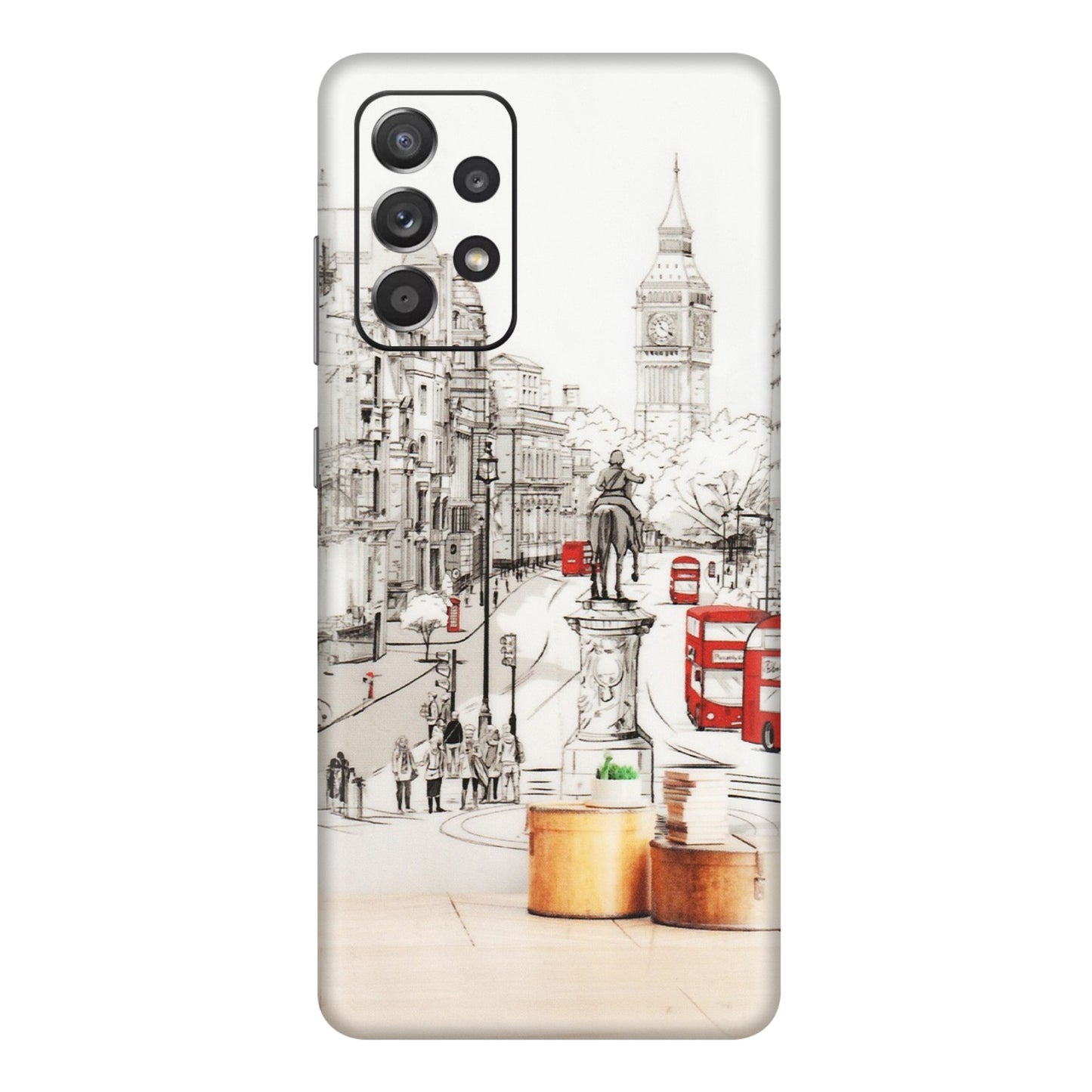 Samsung A/S Series Phone Skins (All Models) - London Street - Transparent Finish (T-02) Samsung Galaxy A72