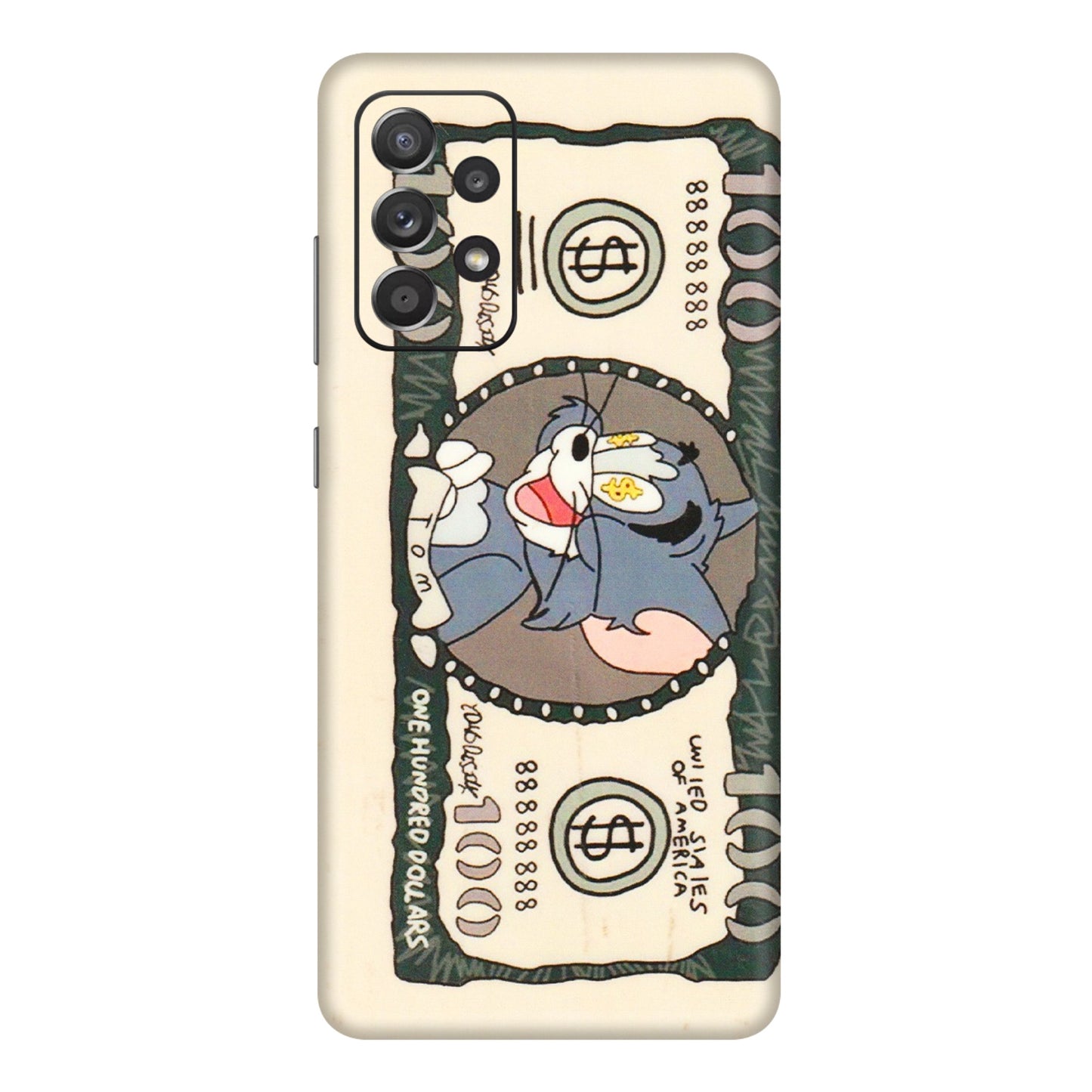 Samsung A/S Series Phone Skins (All Models) - One Hundred Dollar Tom - Transparent Finish (T-16) Samsung Galaxy A72