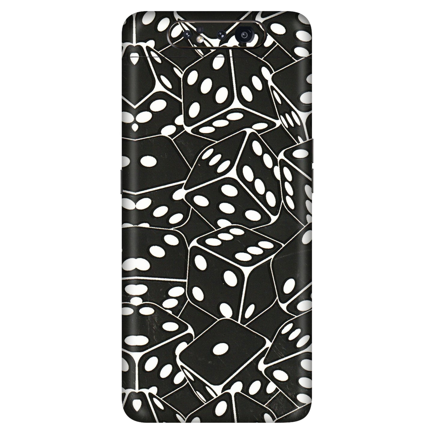 Samsung A/S Series Phone Skins (All Models) - Big Black Dices - 3D Embossed Finish (L-106) Samsung Galaxy A80