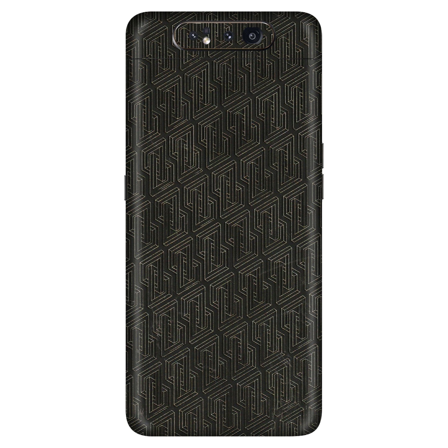 Samsung A/S Series Phone Skins (All Models) - Black Abstract Pattern - 3D Embossed Finish (L-117) Samsung Galaxy A80