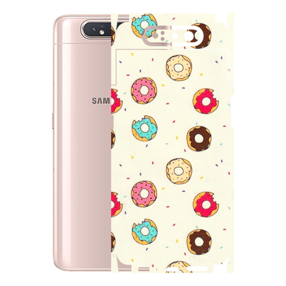 Samsung A/S Series Phone Skins (All Models) - Mini Donuts Doodle Art - 3D Embossed Finish (L-122) Samsung Galaxy A80