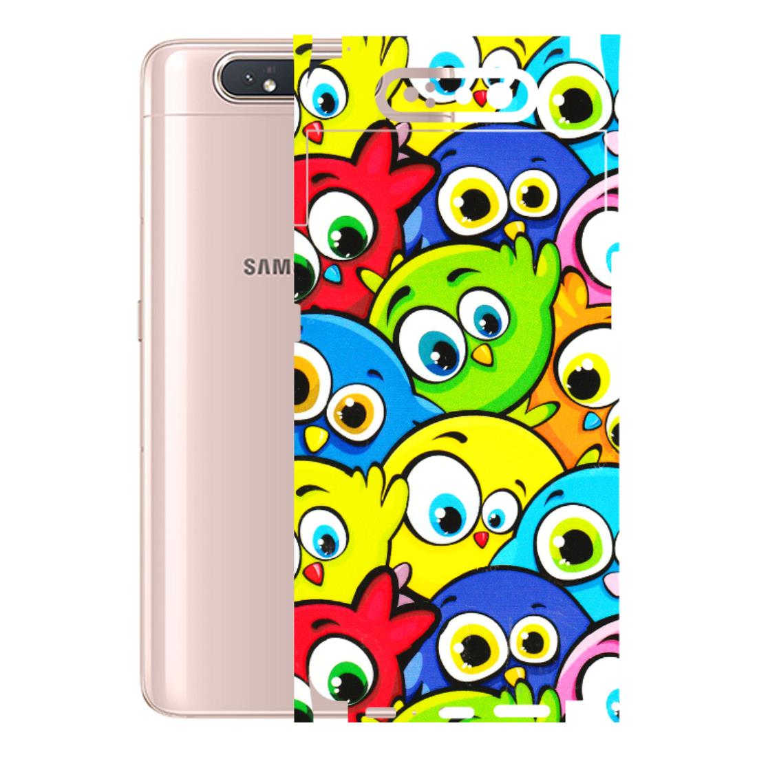 Samsung A/S Series Phone Skins (All Models) - Cute Fluffy Birds - 3D Embossed Finish (L-213) Samsung Galaxy A80