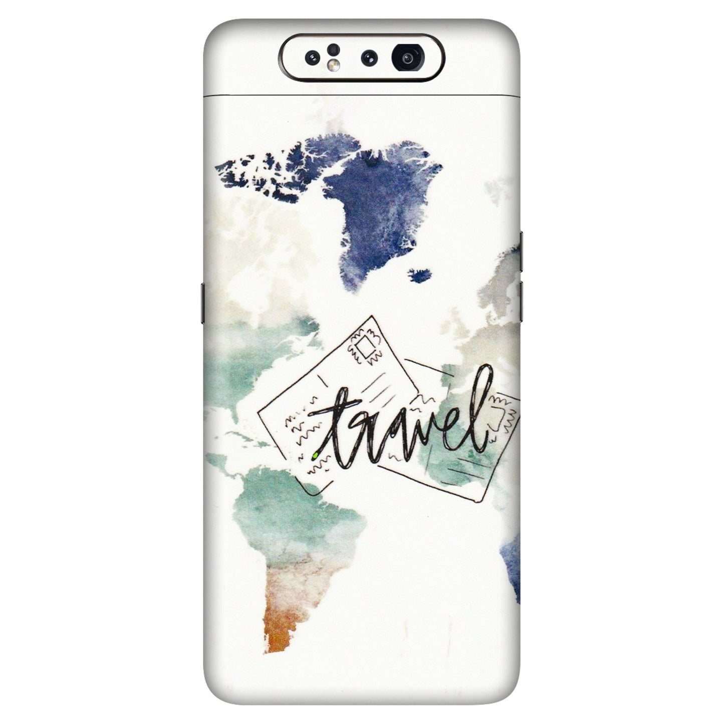 Samsung A/S Series Phone Skins (All Models) - Travel The World - 3D Embossed Finish (L-232) Samsung Galaxy A80