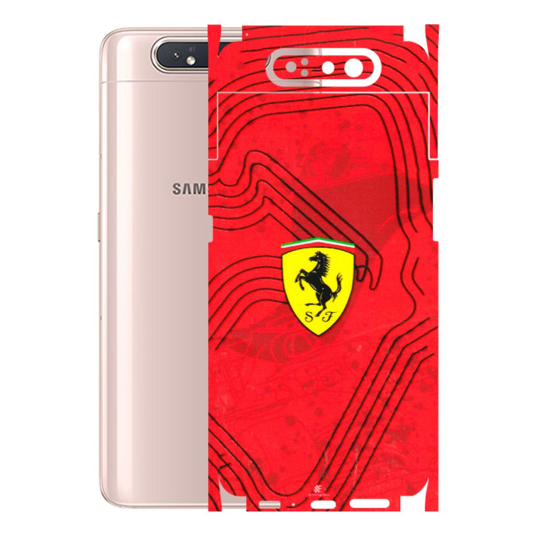 Samsung A/S Series Phone Skins (All Models) - Red Ferrari Logo Stylish - 3D Embossed Finish (L-238) Samsung Galaxy A80