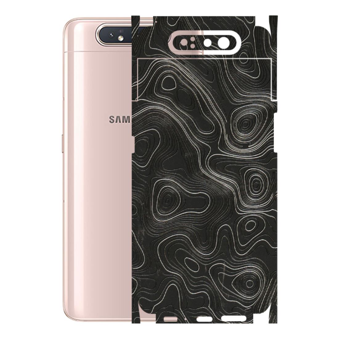 Samsung A/S Series Phone Skins (All Models) - Abstract White Line Map - 3D Embossed Finish (L-269) Samsung Galaxy A80