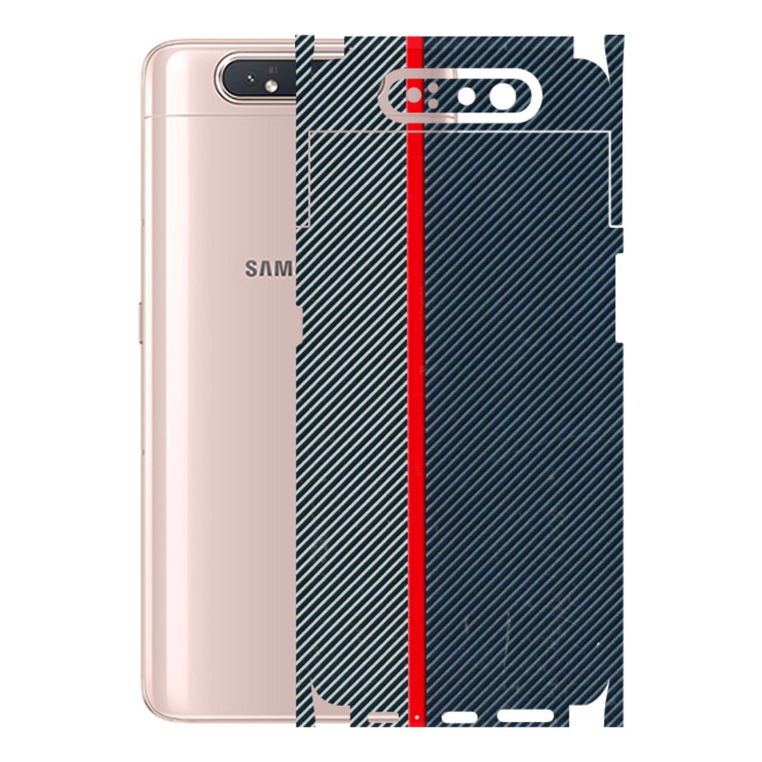 Samsung A/S Series Phone Skins (All Models) - Blue Sober Lines - 3D Embossed Finish (L-305) Samsung Galaxy A80