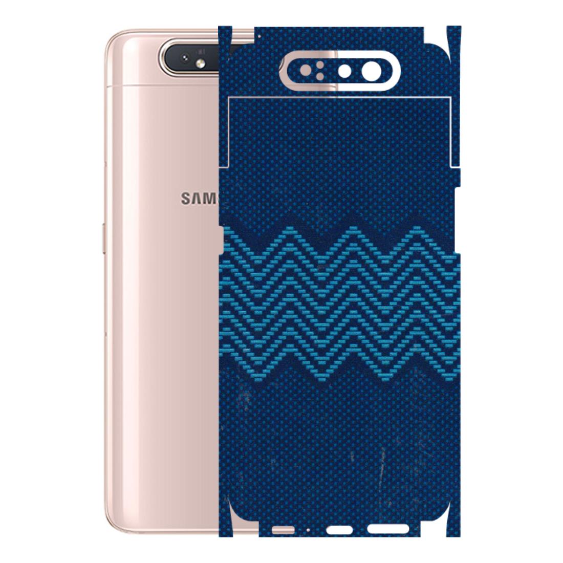 Samsung A/S Series Phone Skins (All Models) - Blue Sober Waves - 3D Embossed Finish (L-306) Samsung Galaxy A80