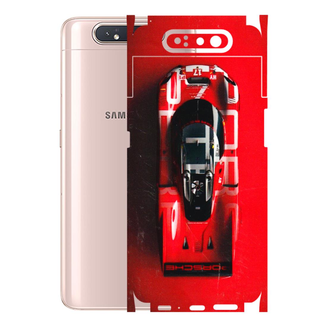 Samsung A/S Series Phone Skins (All Models) - Red Porsche Car Logo - 3D Embossed Finish (L-315) Samsung Galaxy A80