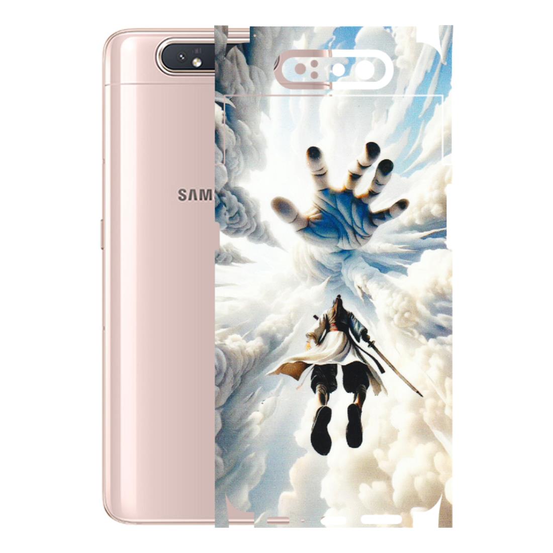 Samsung A/S Series Phone Skins (All Models) - Big Hand With Monkey King - 3D Embossed Finish (L-323) Samsung Galaxy A80