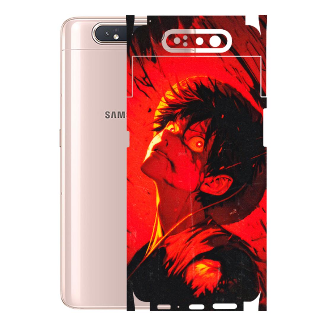 Samsung A/S Series Phone Skins (All Models) - D.Luffy Power Up One Piece Anime - 3D Embossed Finish (L-326) Samsung Galaxy A80