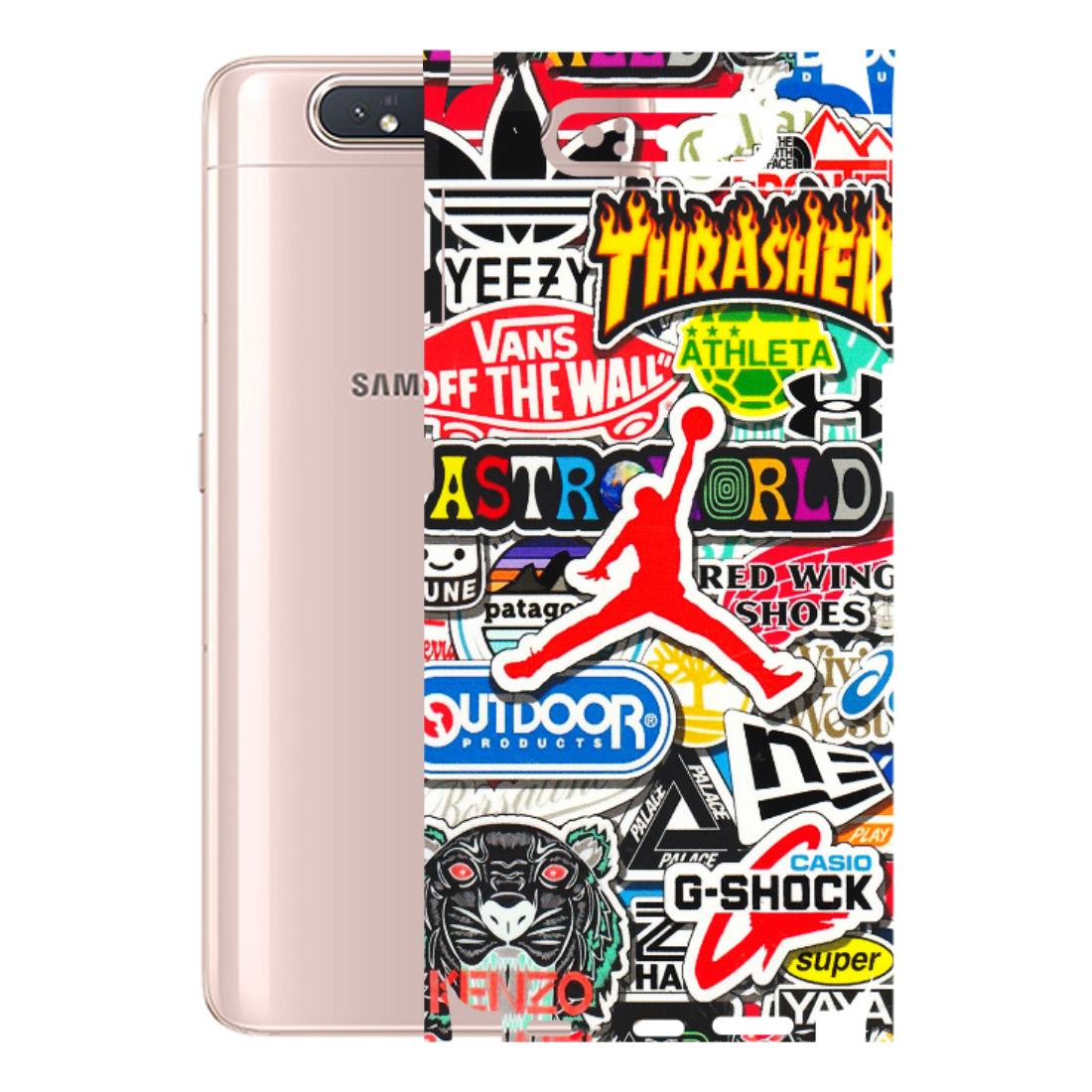 Samsung A/S Series Phone Skins (All Models) - Multi Brands Sticker Graffiti - 3D Embossed Finish (L-37) Samsung Galaxy A80