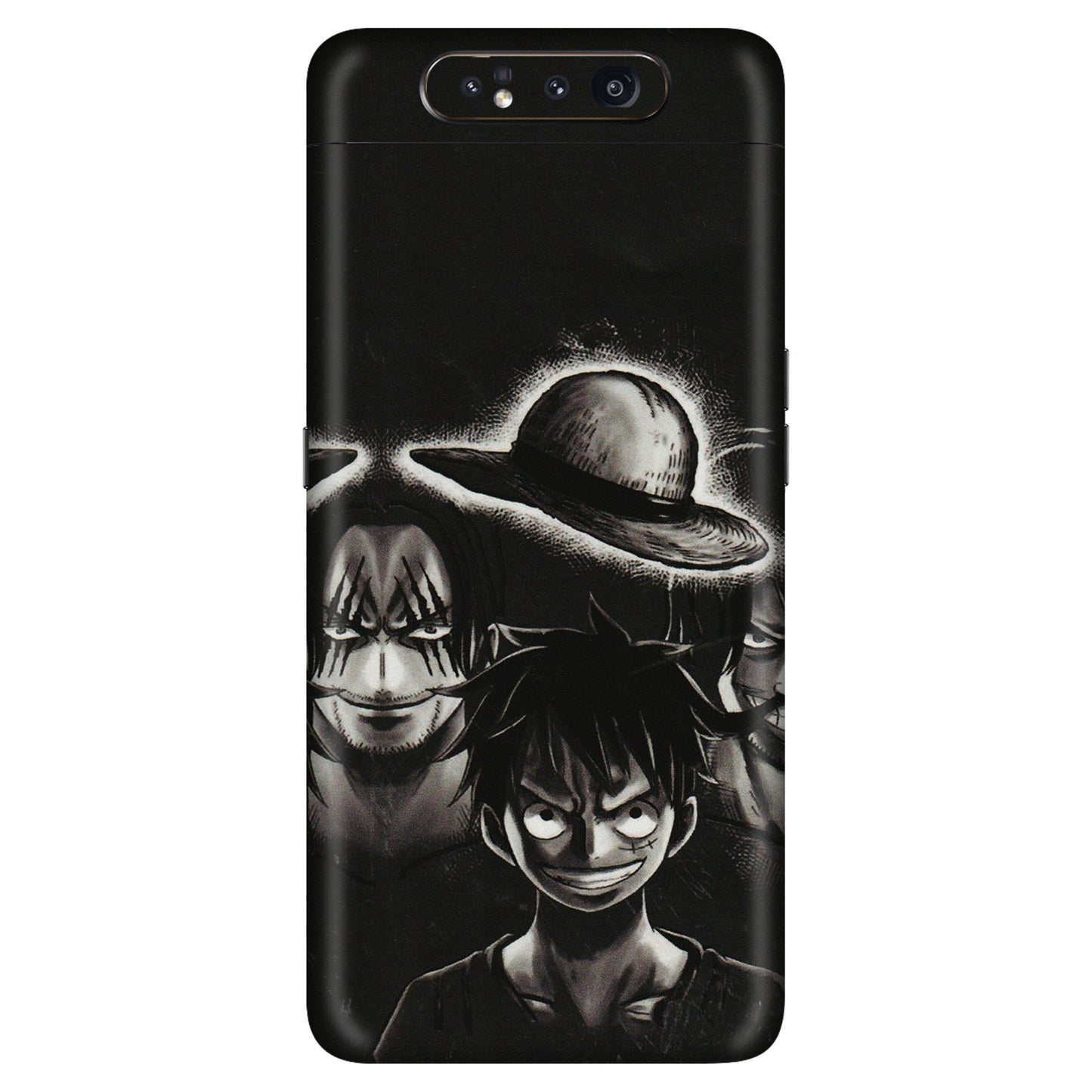 Samsung A/S Series Phone Skins (All Models) - Black Luffy Hat - 3D Embossed Finish (L-57) Samsung Galaxy A80