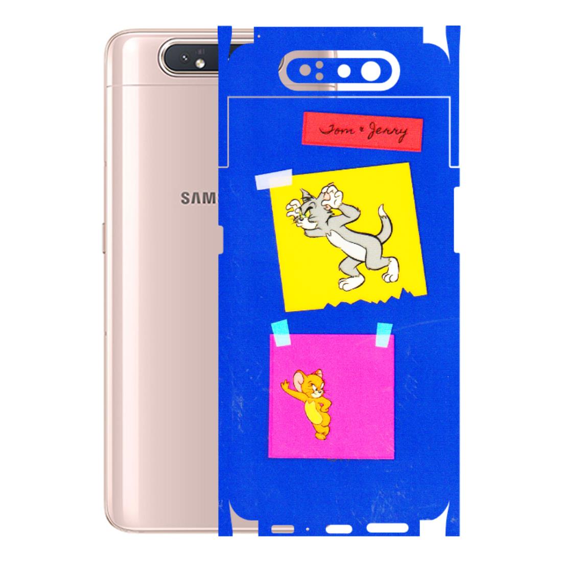 Samsung A/S Series Phone Skins (All Models) - Tom N Jerry Sticky Notes - 3D Embossed Finish (L-88) Samsung Galaxy A80
