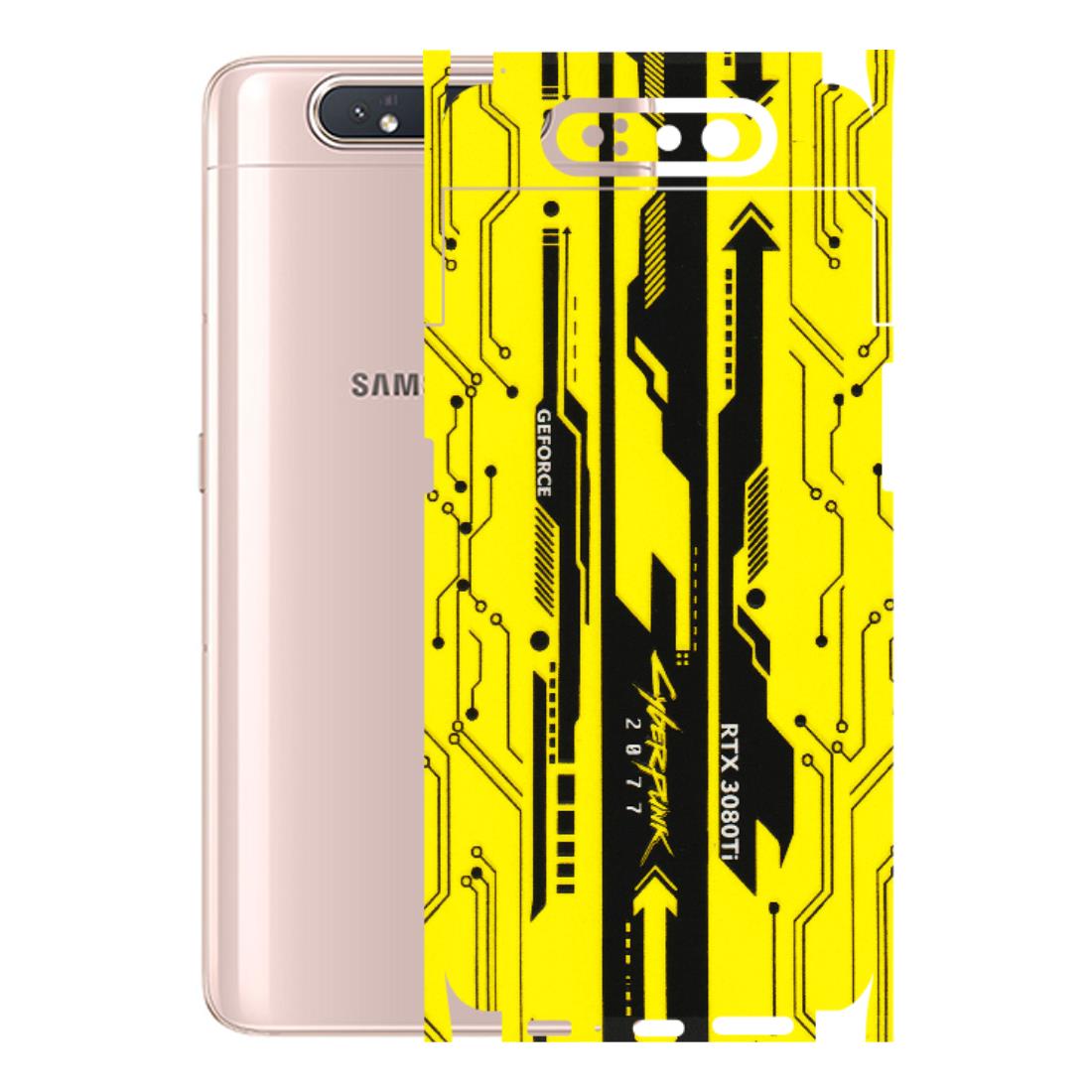 Samsung A/S Series Phone Skins (All Models) - Yellow Cyberpunk - 3D Embossed Finish (L-93) Samsung Galaxy A80