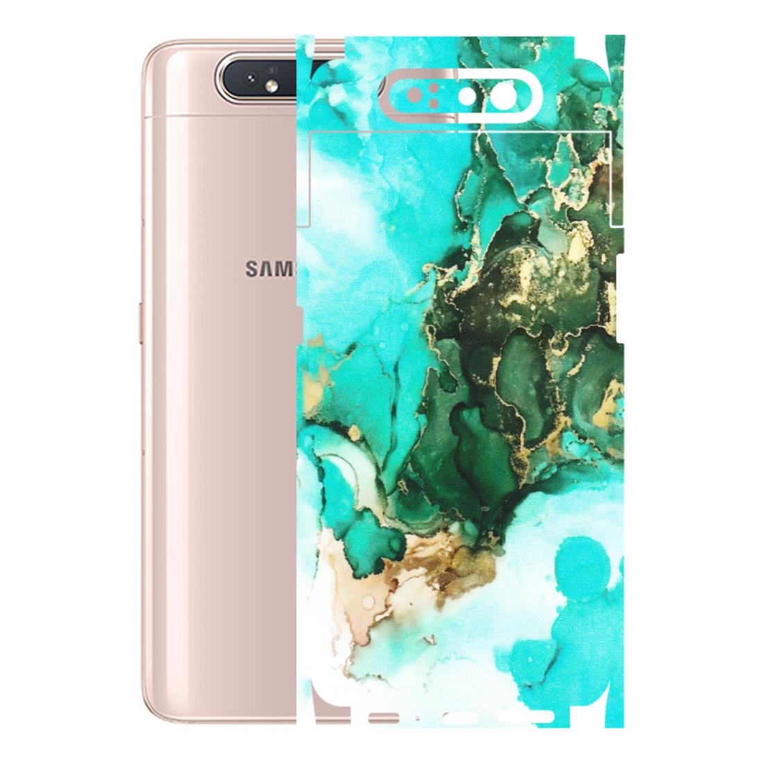 Samsung A/S Series Phone Skins (All Models) - The Blue Gold Marble - Matte Finish (M-124) Samsung Galaxy A80