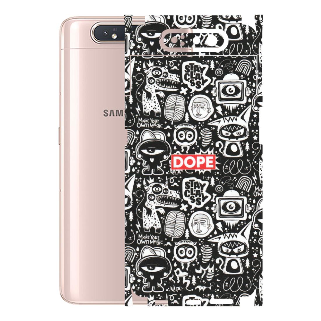 Samsung A/S Series Phone Skins (All Models) - Dope Stay Classy Black Doodles - Matte Finish (M-126) Samsung Galaxy A80
