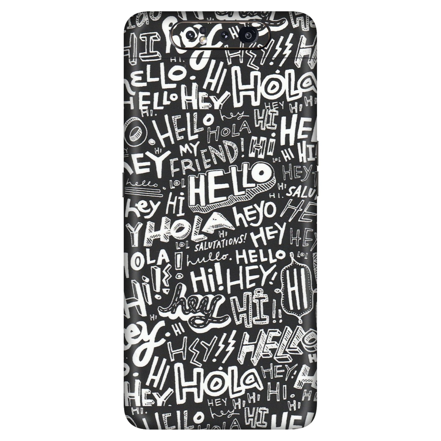 Samsung A/S Series Phone Skins (All Models) - Hi Hello Doodles - Matte Finish (M-25) Samsung Galaxy A80