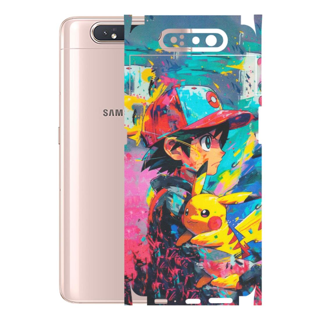 Samsung A/S Series Phone Skins (All Models) - Ash & Pikachu - Matte Finish (M-26) Samsung Galaxy A80