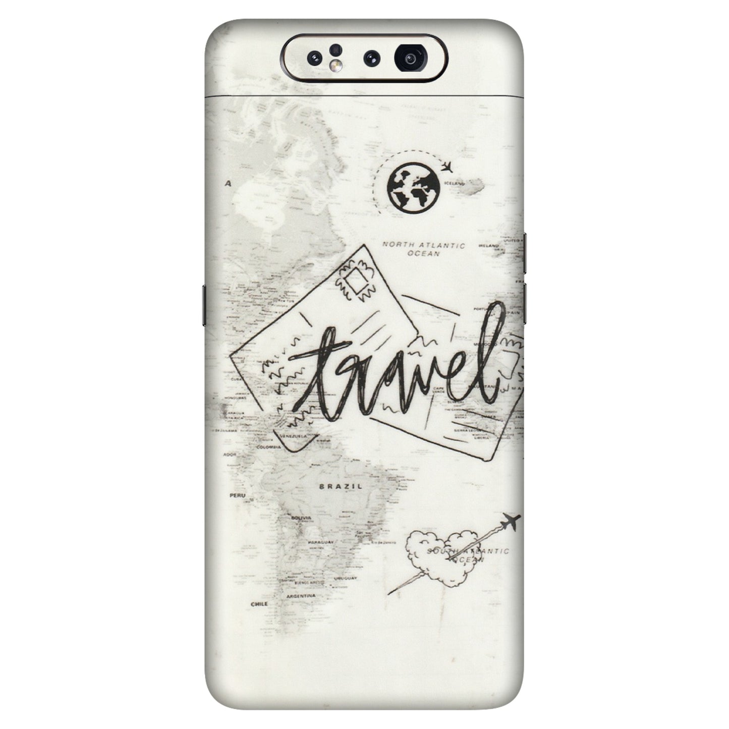 Samsung A/S Series Phone Skins (All Models) - Travel Ticket - Transparent Finish (T-06) Samsung Galaxy A80