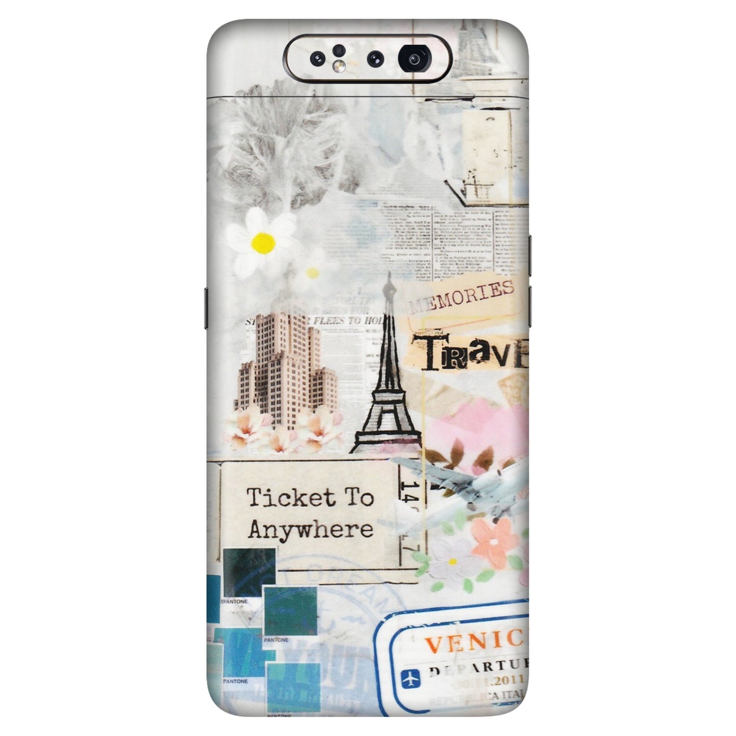 Samsung A/S Series Phone Skins (All Models) - Travel Memories - Transparent Finish (T-09) Samsung Galaxy A80
