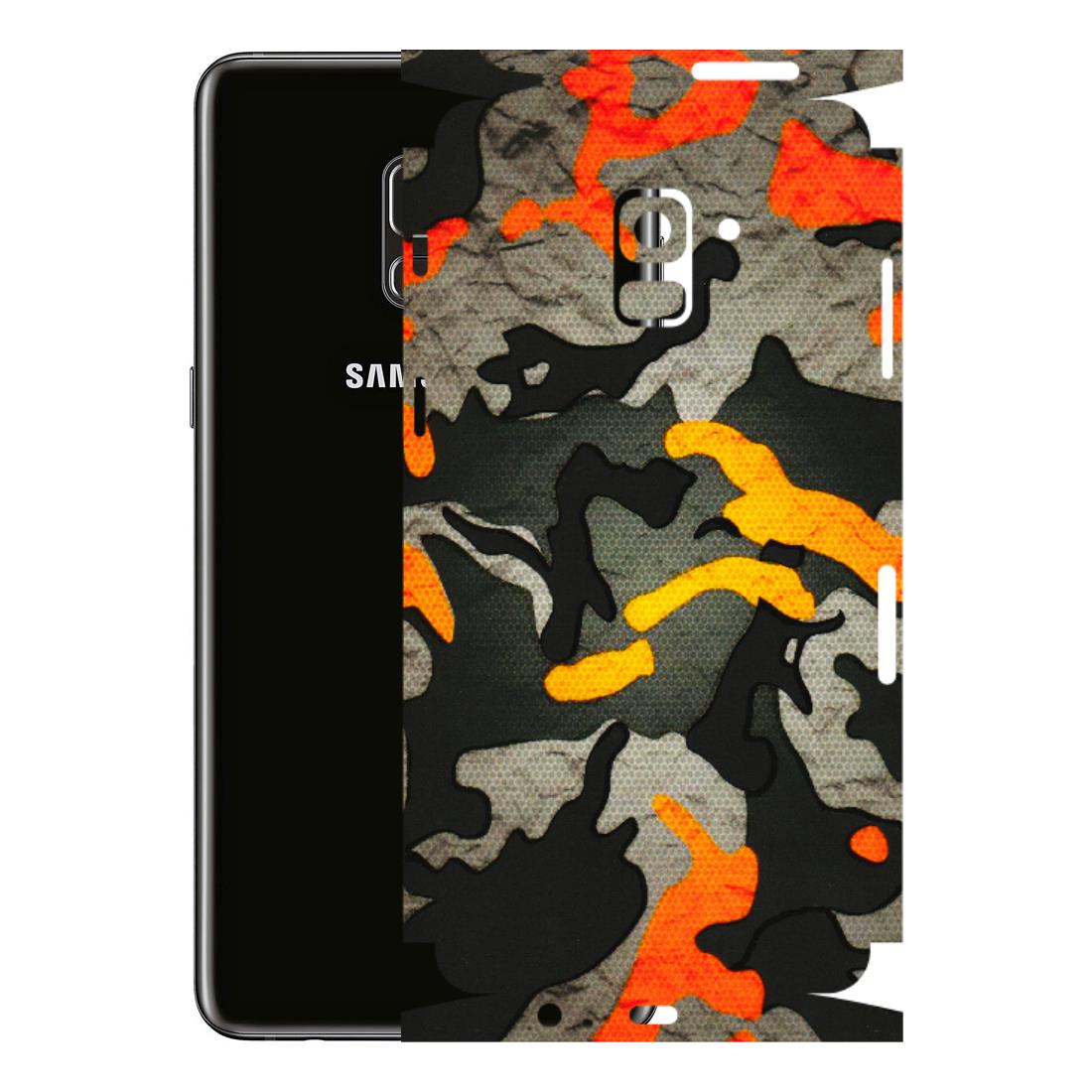 Samsung A/S Series Phone Skins (All Models) - Orange Camouflage - 3D Embossed Finish (L-204) Samsung Galaxy A8 Plus