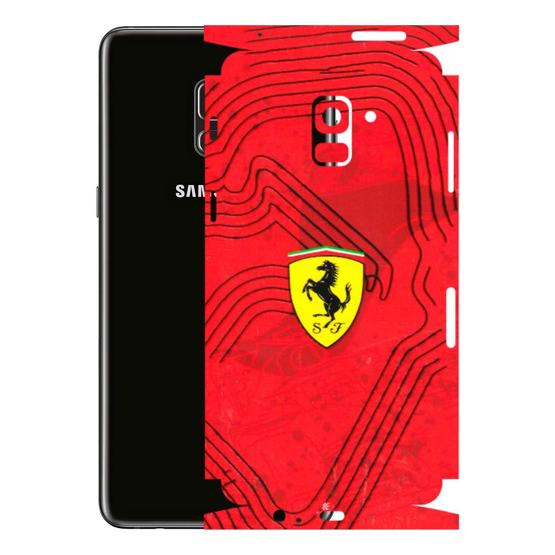 Samsung A/S Series Phone Skins (All Models) - Red Ferrari Logo Stylish - 3D Embossed Finish (L-238) Samsung Galaxy A8 Plus
