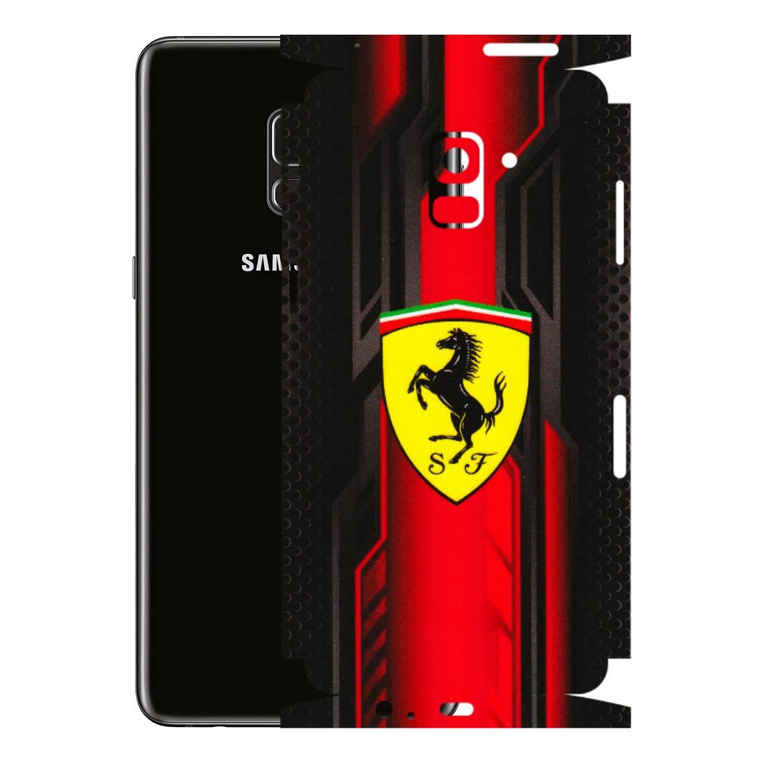 Samsung A/S Series Phone Skins (All Models) - Black Ferrari Logo - 3D Embossed Finish (L-253) Samsung Galaxy A8 Plus
