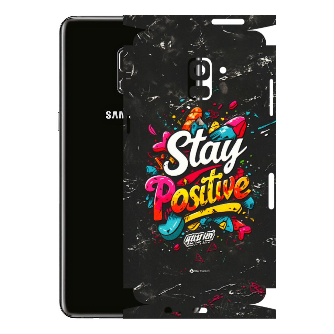 Samsung A/S Series Phone Skins (All Models) - Stay Positive Black - 3D Embossed Finish (L-31) Samsung Galaxy A8 Plus