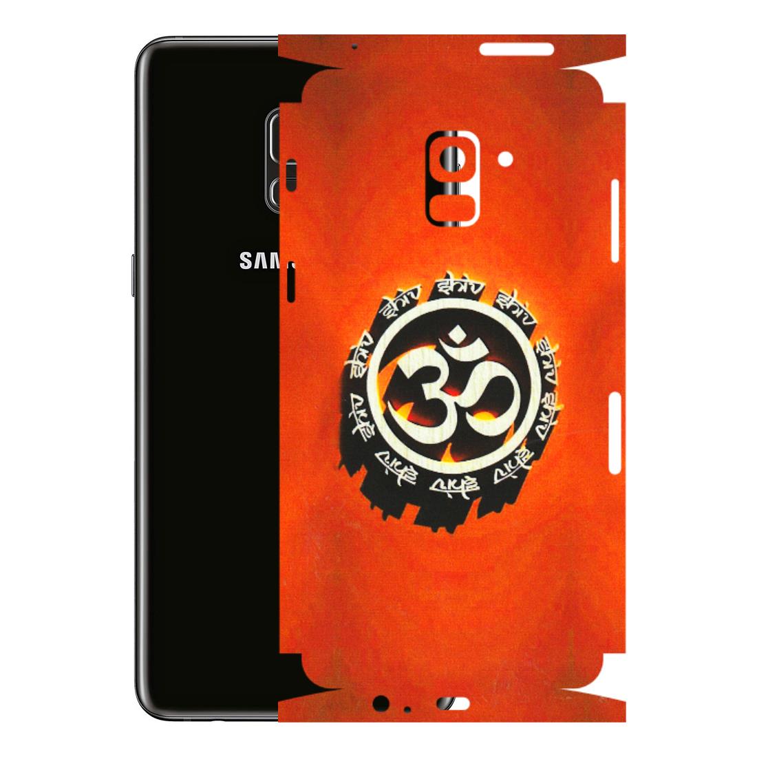 Samsung A/S Series Phone Skins (All Models) - Aum Shiv Orange - 3D Embossed Finish (L-32) Samsung Galaxy A8 Plus