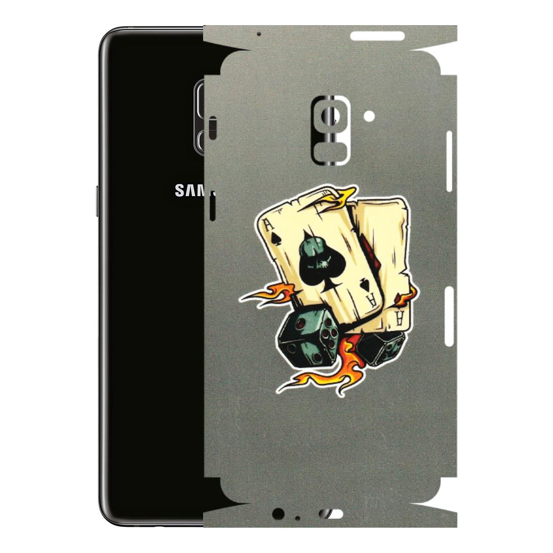 Samsung A/S Series Phone Skins (All Models) - Grey Cards Of Ace - 3D Embossed Finish (L-77) Samsung Galaxy A8 Plus