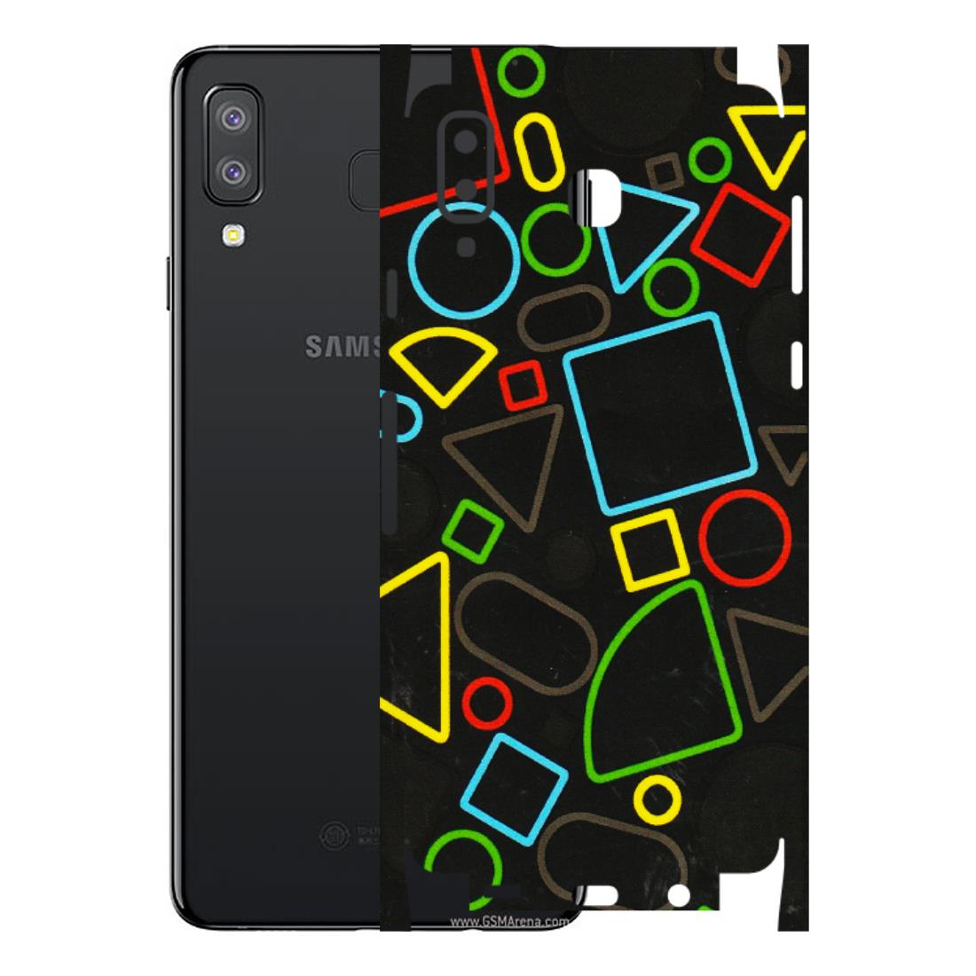 Samsung A/S Series Phone Skins (All Models) - Black Shapes - 3D Embossed Finish (L-131) Samsung Galaxy A8 Star