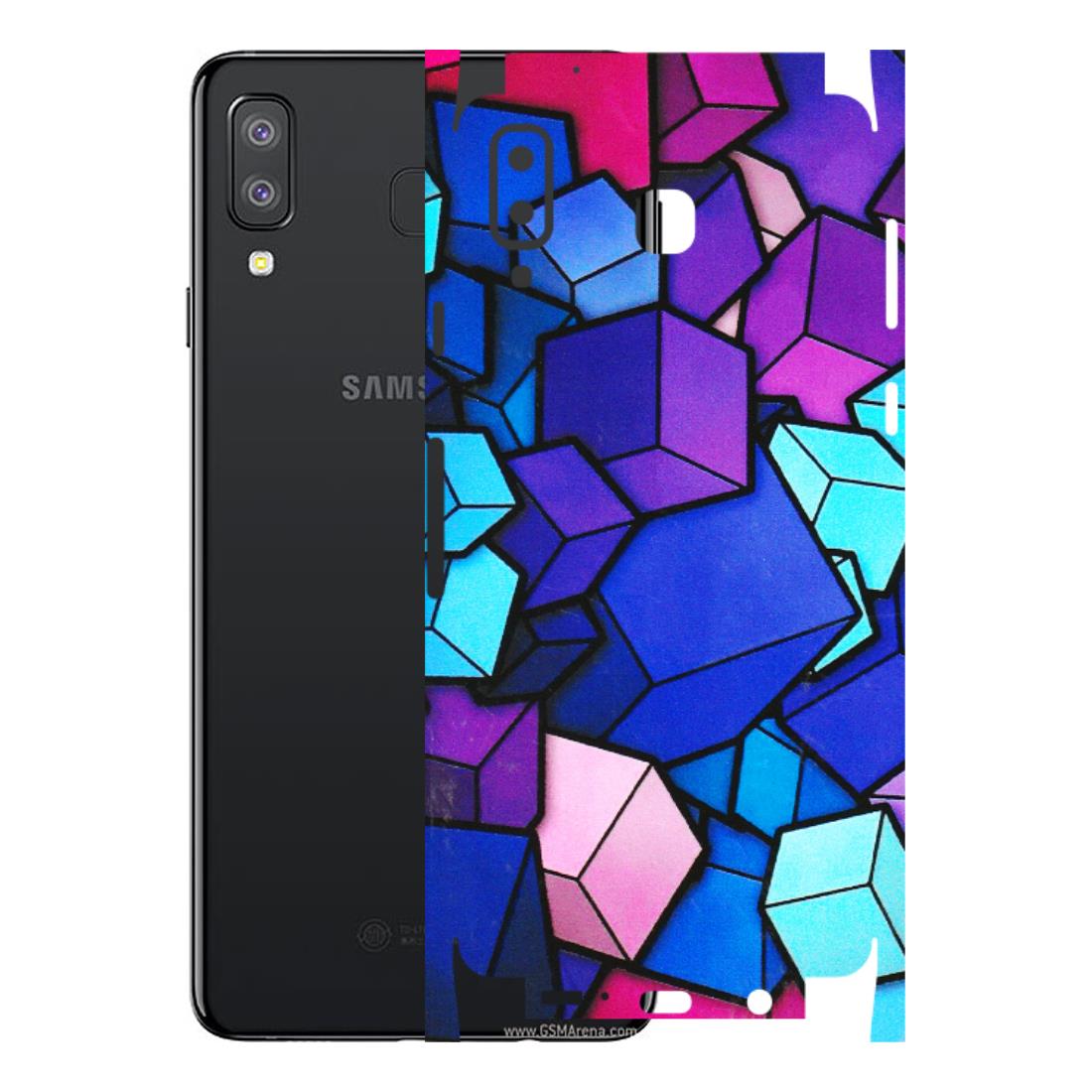 Samsung A/S Series Phone Skins (All Models) - Cube Doodle - 3D Embossed Finish (L-141) Samsung Galaxy A8 Star