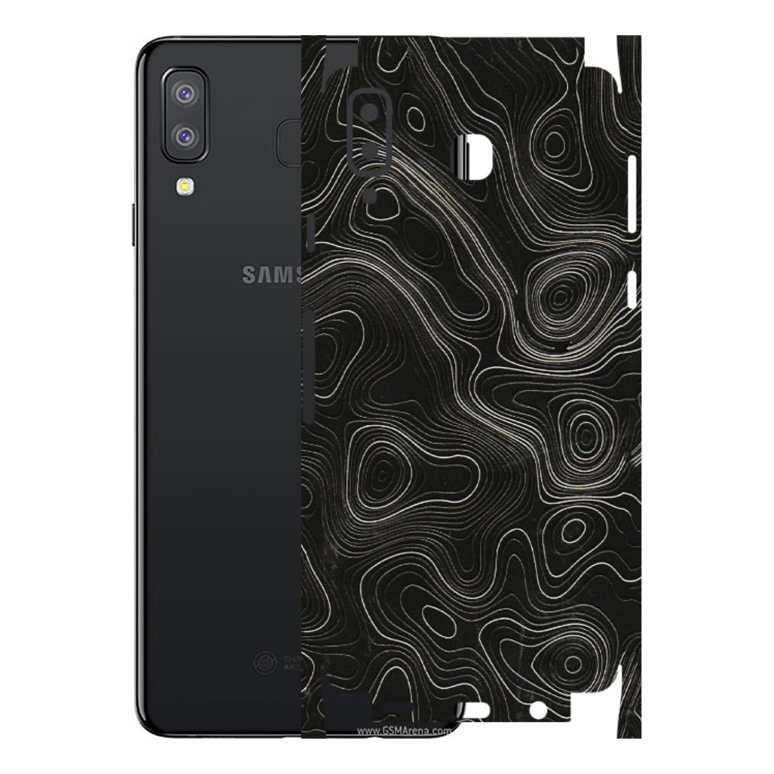 Samsung A/S Series Phone Skins (All Models) - Black Swirl - 3D Embossed Finish (L-196) Samsung Galaxy A8 Star