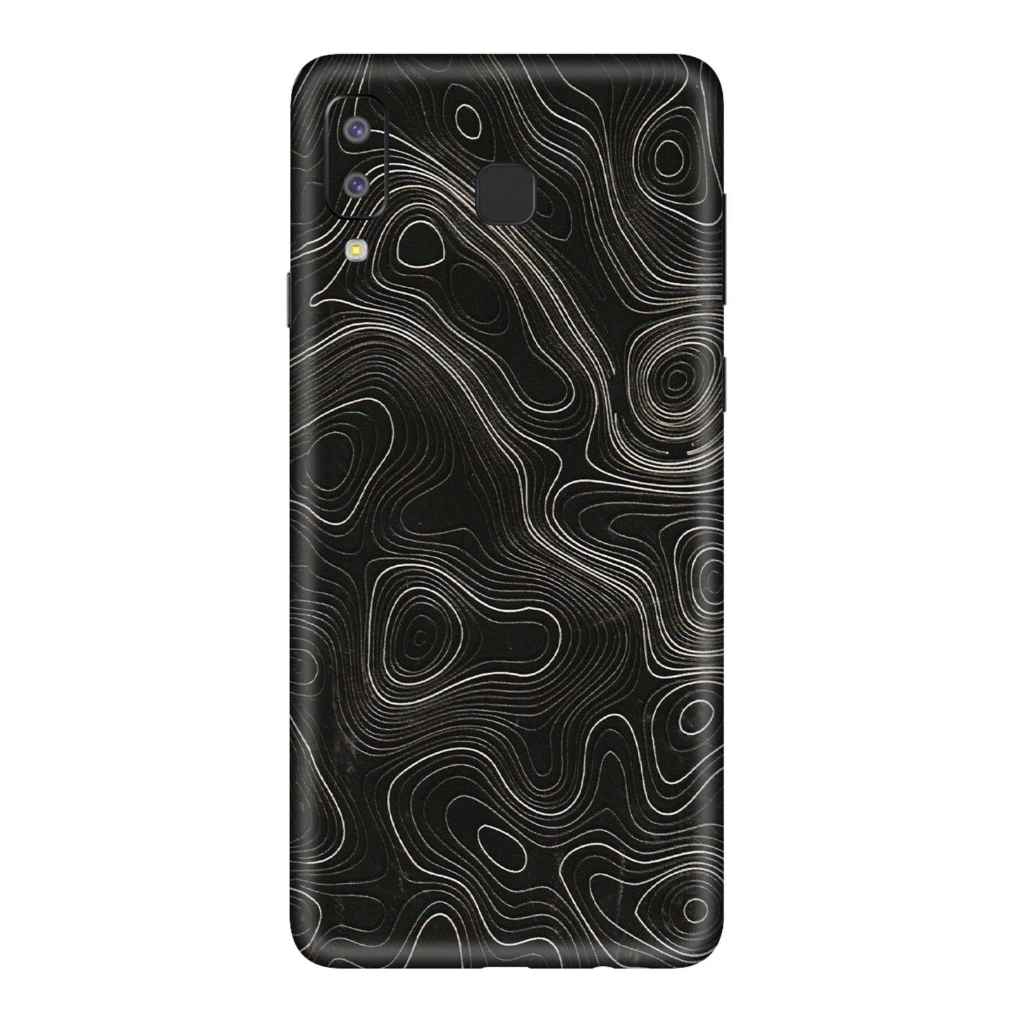 Samsung A/S Series Phone Skins (All Models) - Black Swirl - 3D Embossed Finish (L-196) Samsung Galaxy A8 Star