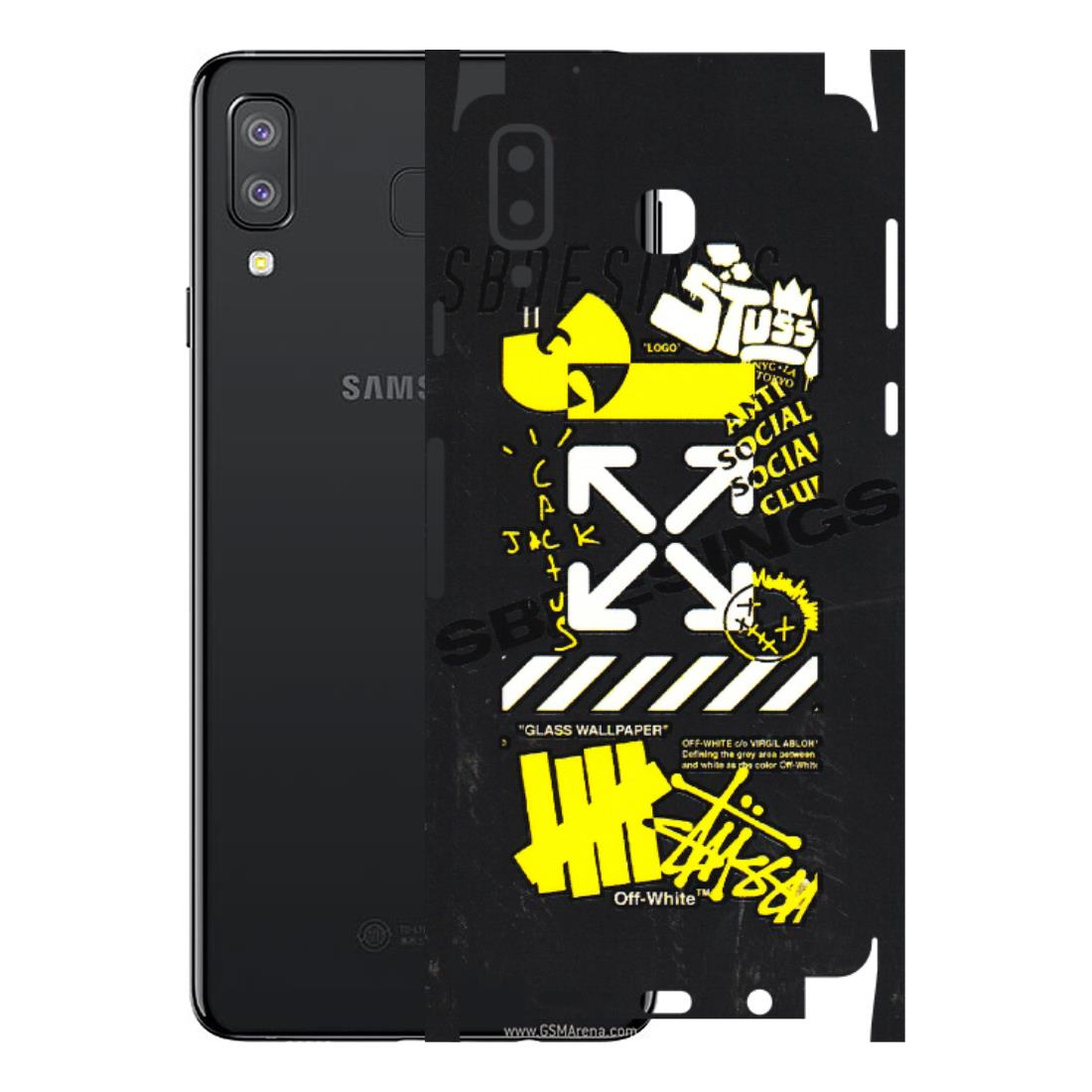Samsung A/S Series Phone Skins (All Models) - Anti Social Graffiti - 3D Embossed Finish (L-198) Samsung Galaxy A8 Star