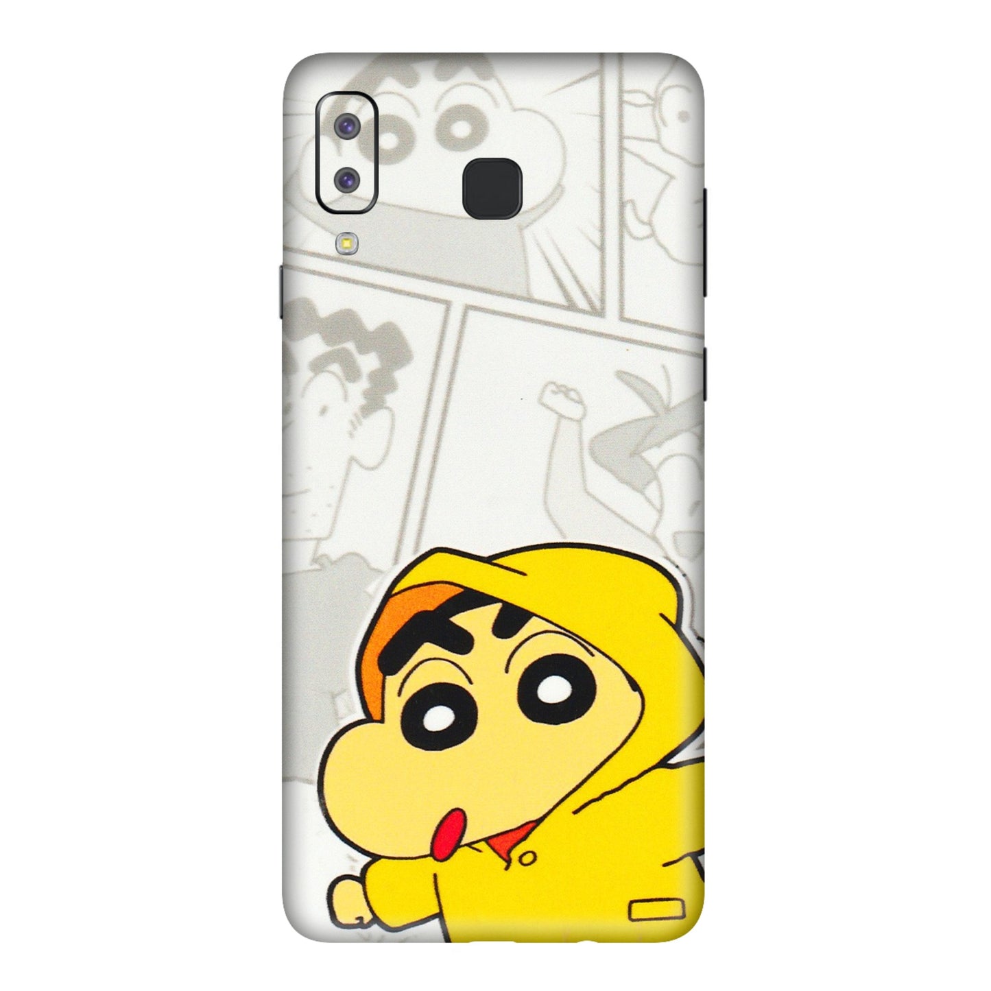 Samsung A/S Series Phone Skins (All Models) - Yellow Shinchan Comic - 3D Embossed Finish (L-246) Samsung Galaxy A8 Star