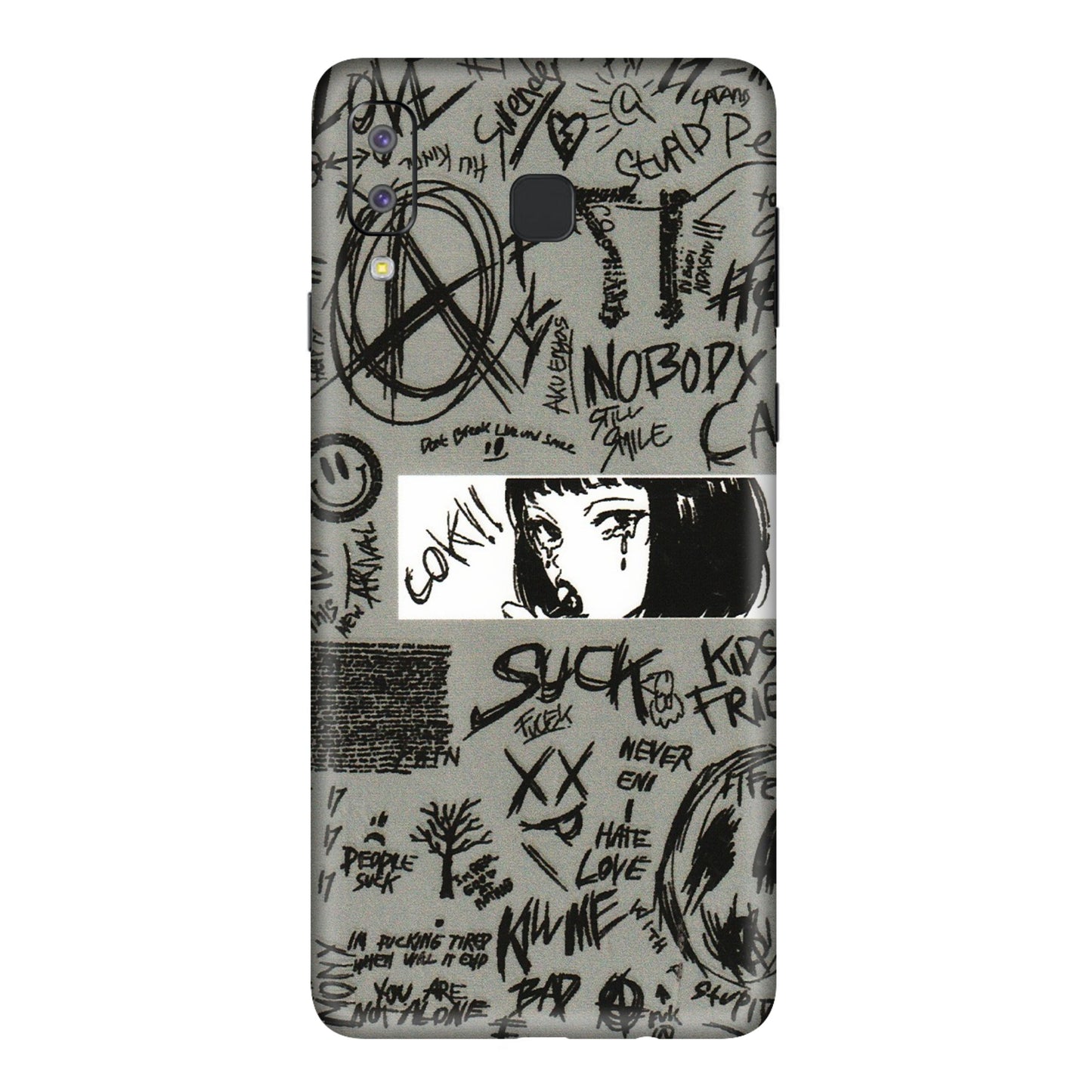 Samsung A/S Series Phone Skins (All Models) - Never Have Love Anime - 3D Embossed Finish (L-260) Samsung Galaxy A8 Star