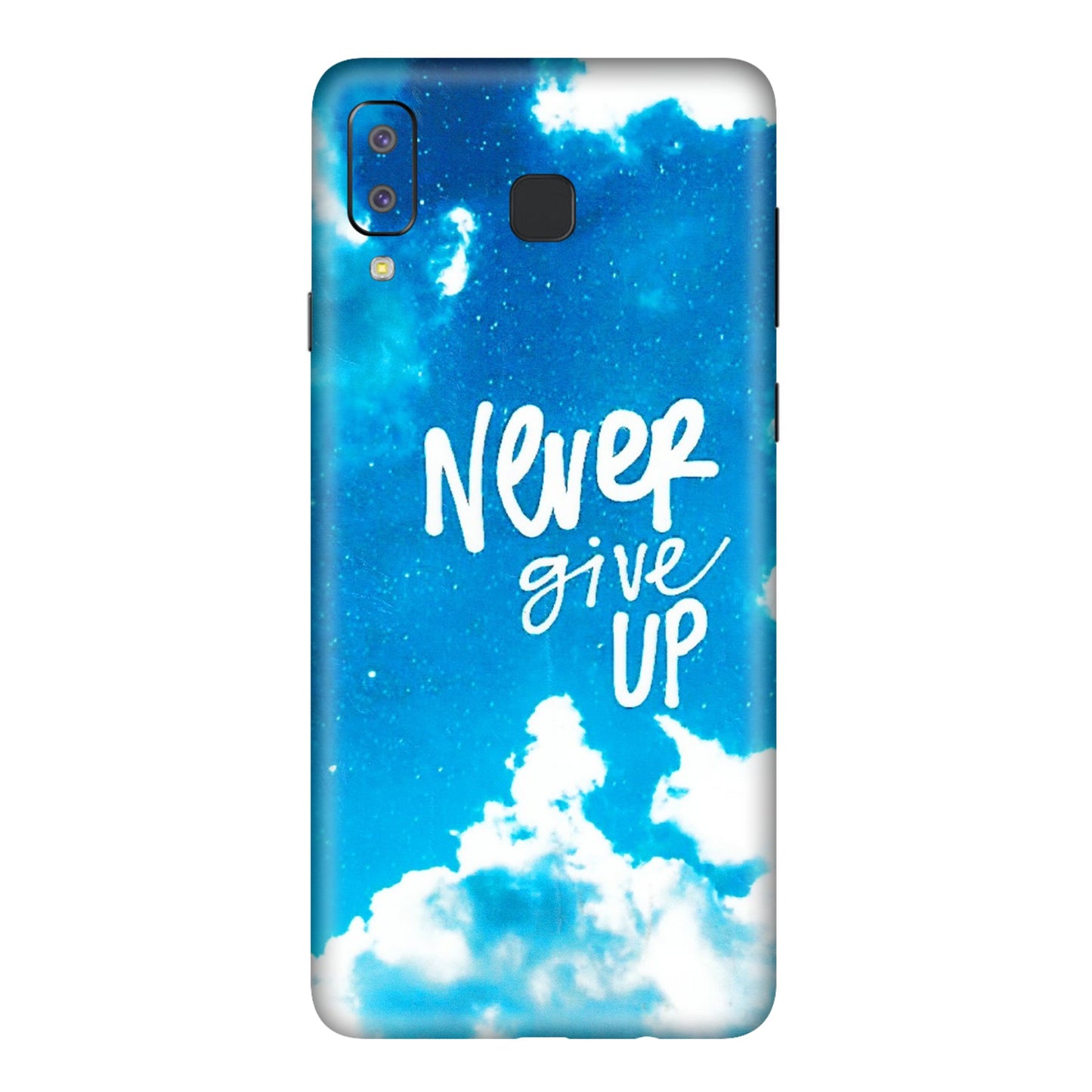 Samsung A/S Series Phone Skins (All Models) - Never Give Up - 3D Embossed Finish (L-279) Samsung Galaxy A8 Star