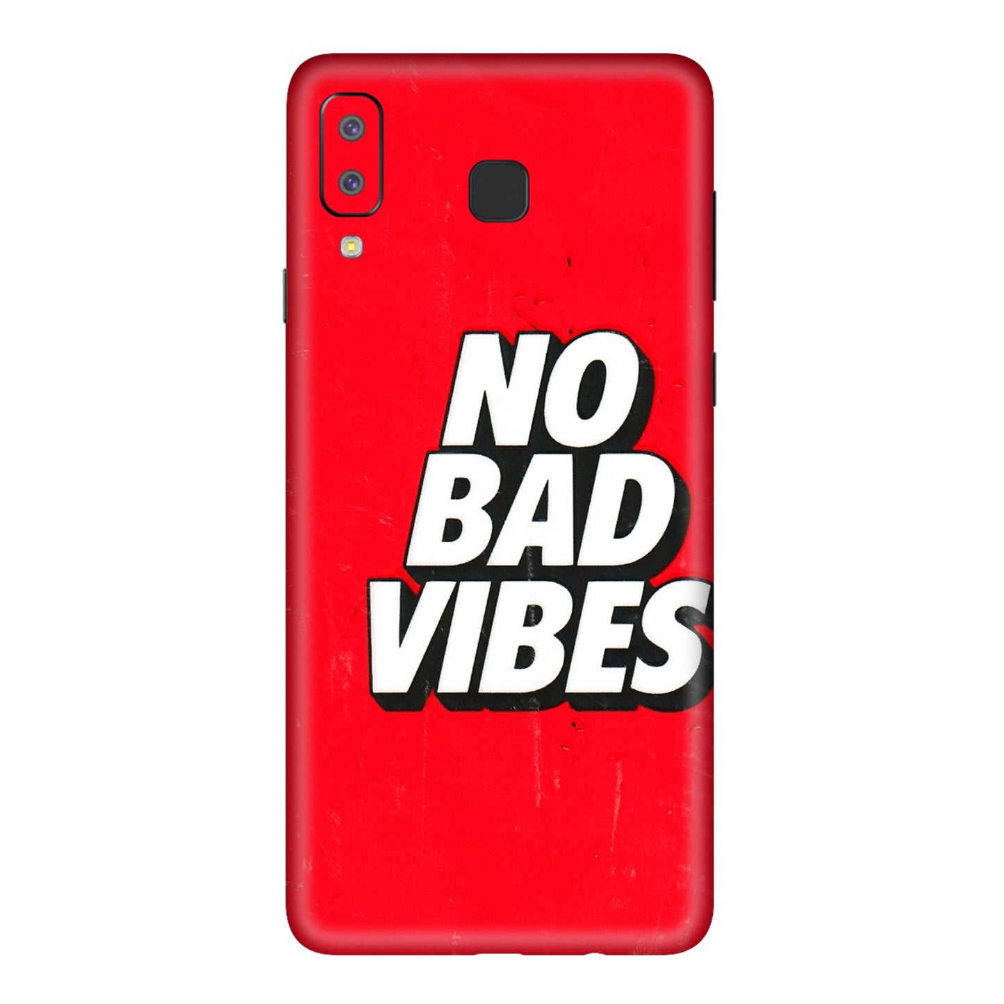 Samsung A/S Series Phone Skins (All Models) - No Bad Vibes - 3D Embossed Finish (L-280) Samsung Galaxy A8 Star