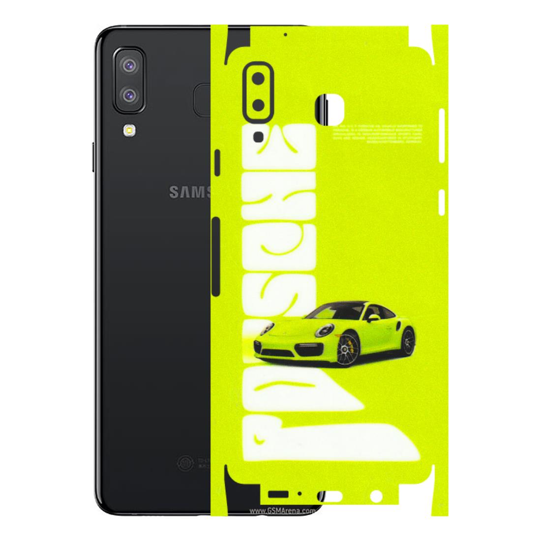 Samsung A/S Series Phone Skins (All Models) - Lime Green Porche - 3D Embossed Finish (L-30) Samsung Galaxy A8 Star