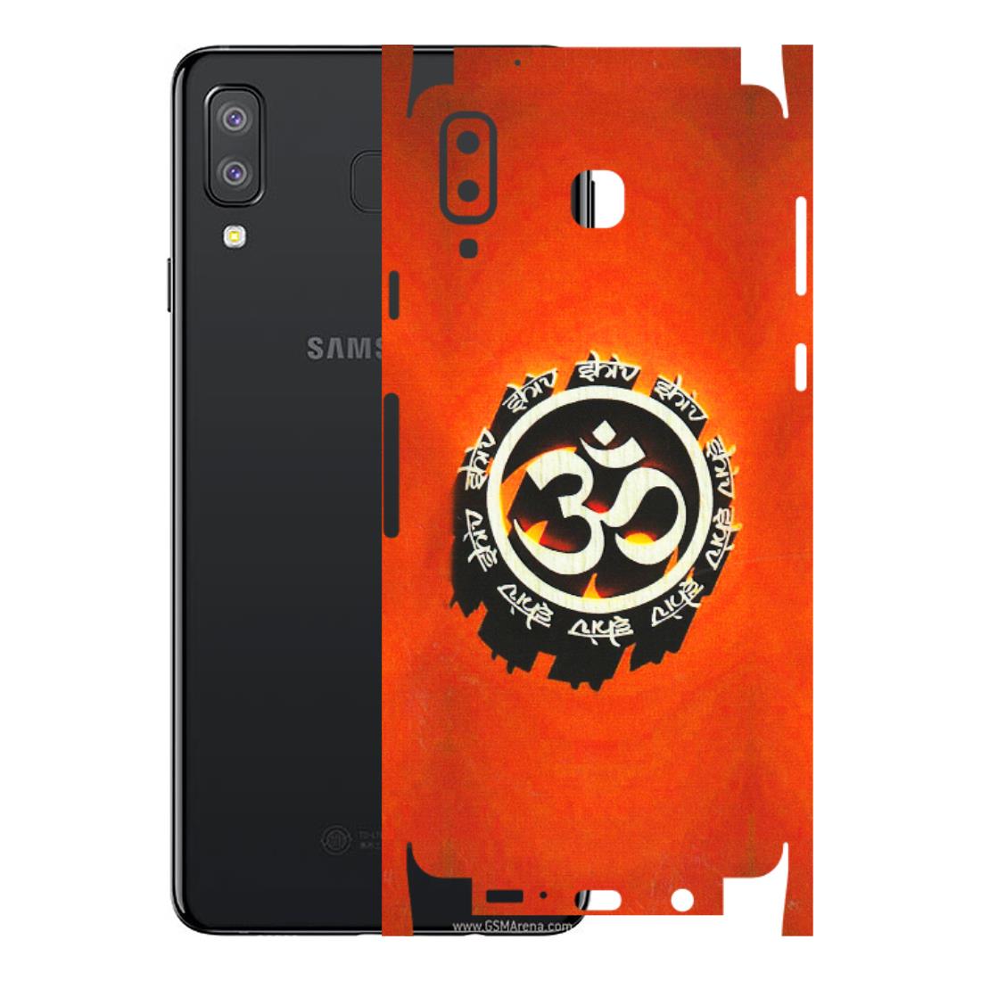 Samsung A/S Series Phone Skins (All Models) - Aum Shiv Orange - 3D Embossed Finish (L-32) Samsung Galaxy A8 Star