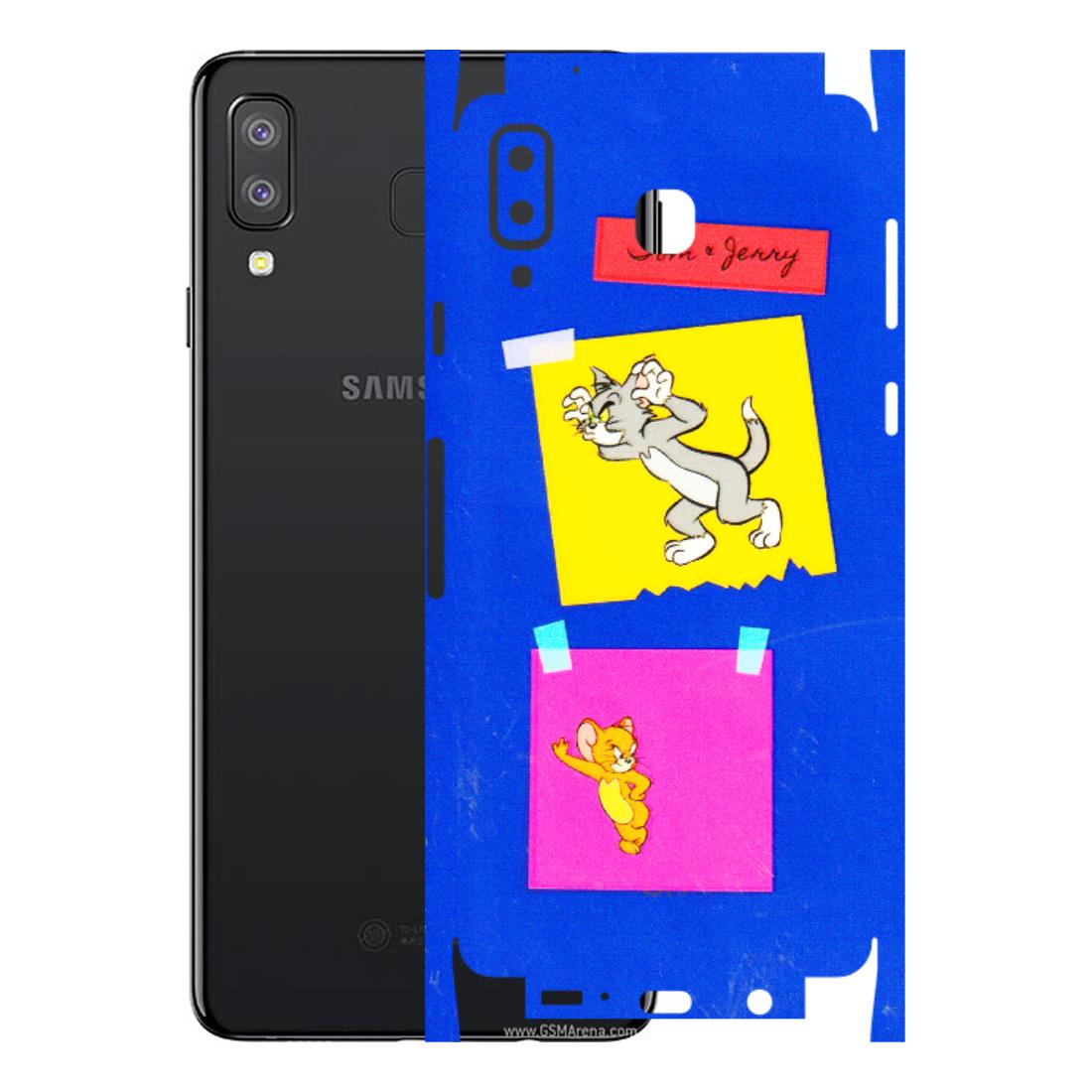 Samsung A/S Series Phone Skins (All Models) - Tom N Jerry Sticky Notes - 3D Embossed Finish (L-88) Samsung Galaxy A8 Star