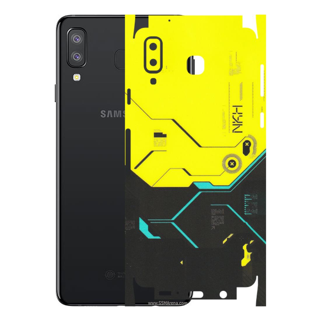Samsung A/S Series Phone Skins (All Models) - Black Yellow Technica - Matte Finish (M-53) Samsung Galaxy A8 Star