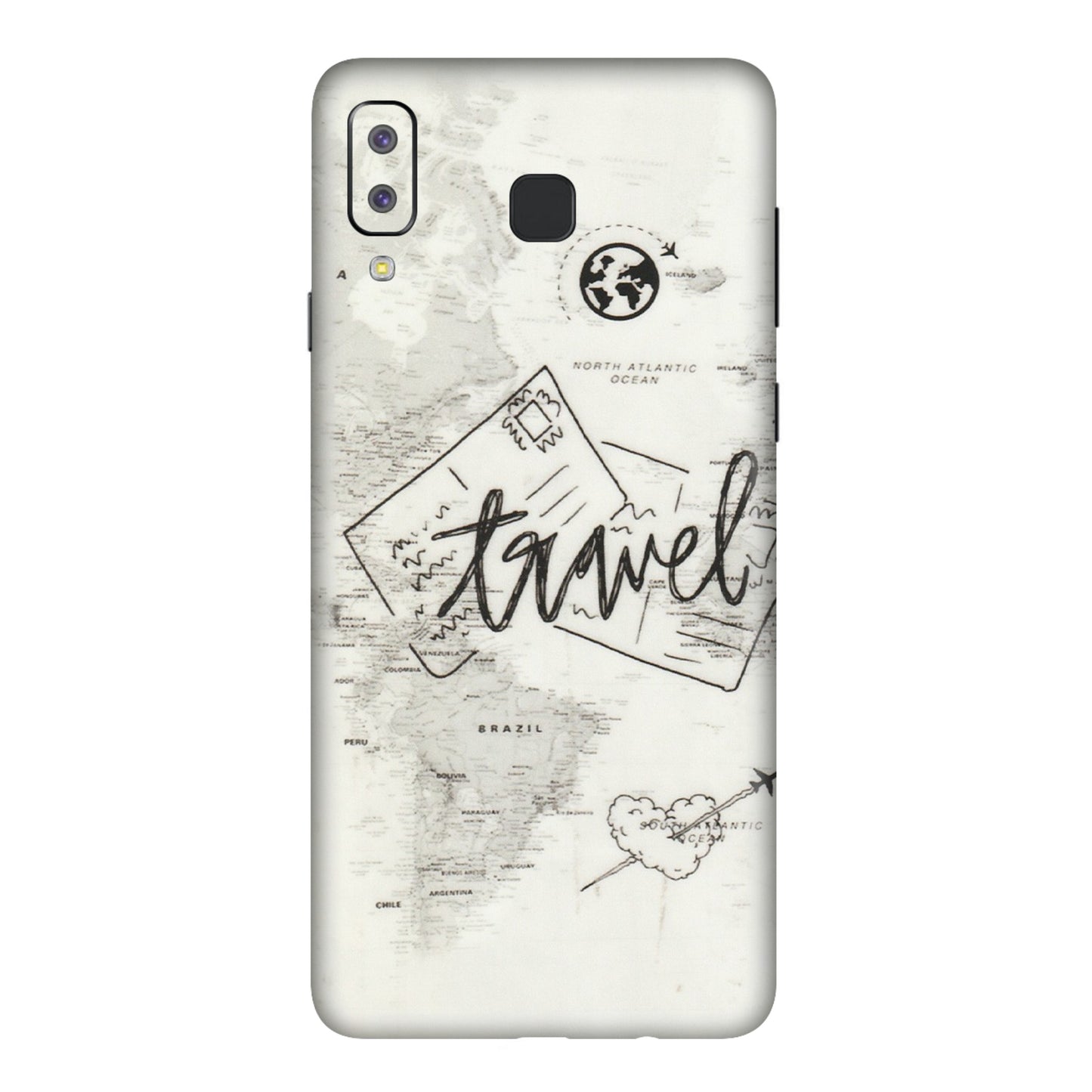 Samsung A/S Series Phone Skins (All Models) - Travel Ticket - Transparent Finish (T-06) Samsung Galaxy A8 Star
