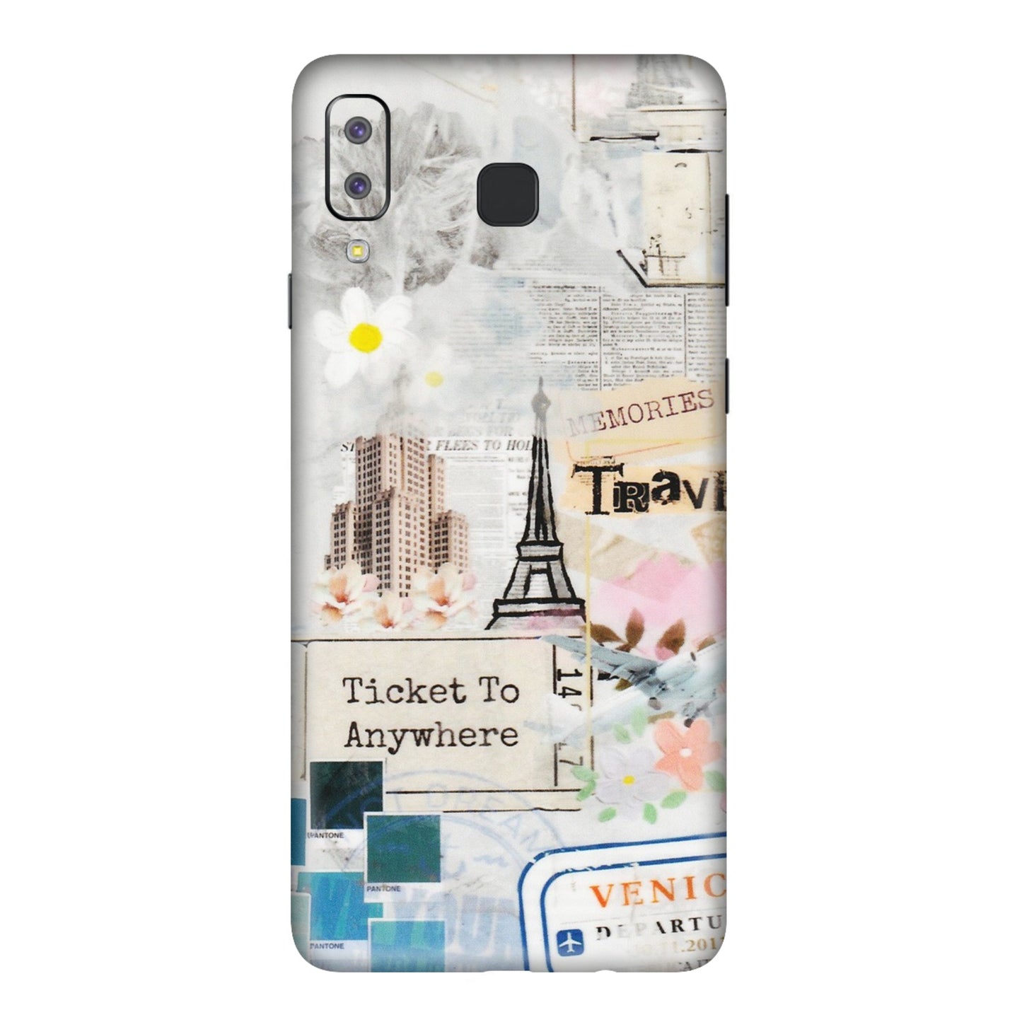 Samsung A/S Series Phone Skins (All Models) - Travel Memories - Transparent Finish (T-09) Samsung Galaxy A8 Star