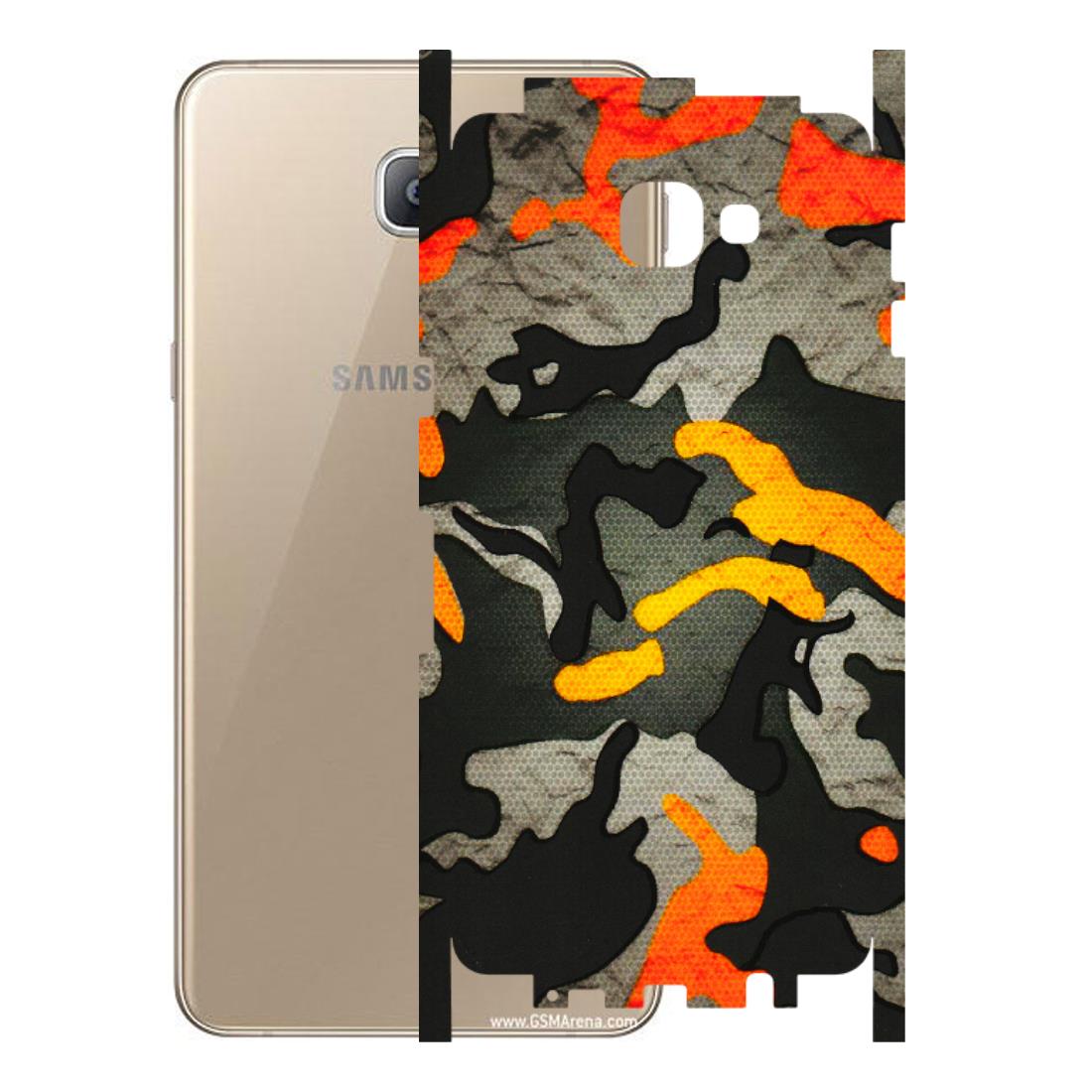 Samsung A/S Series Phone Skins (All Models) - Orange Camouflage - 3D Embossed Finish (L-204) Samsung Galaxy A9 2016