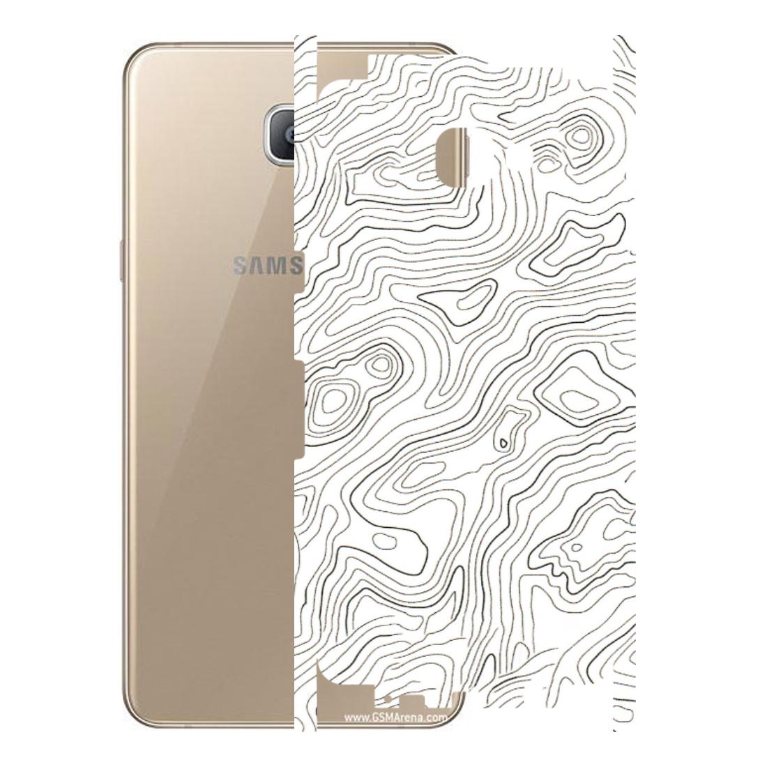 Samsung A/S Series Phone Skins (All Models) - White Black Swirls - 3D Embossed Finish (L-219) Samsung Galaxy A9 2016