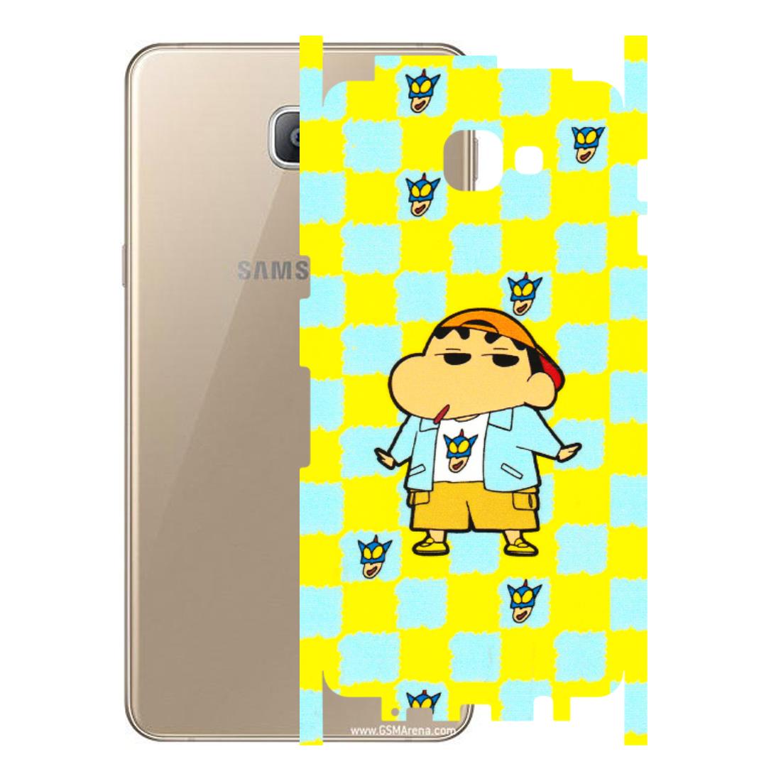 Samsung A/S Series Phone Skins (All Models) - Yellow Blue Shinchan Cute - 3D Embossed Finish (L-221) Samsung Galaxy A9 2016