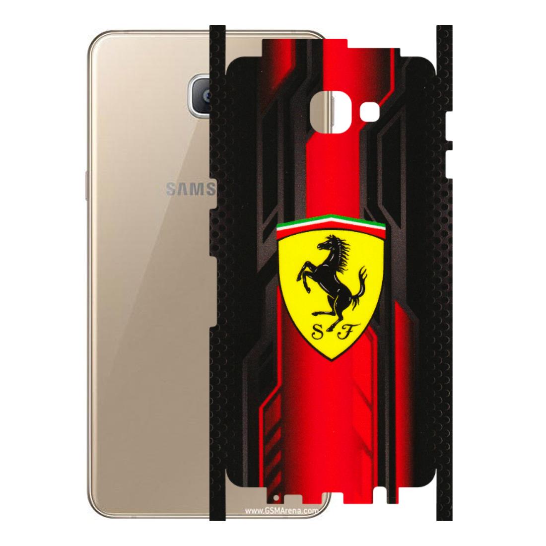 Samsung A/S Series Phone Skins (All Models) - Black Ferrari Logo - 3D Embossed Finish (L-253) Samsung Galaxy A9 2016